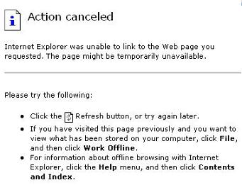 Action canceled